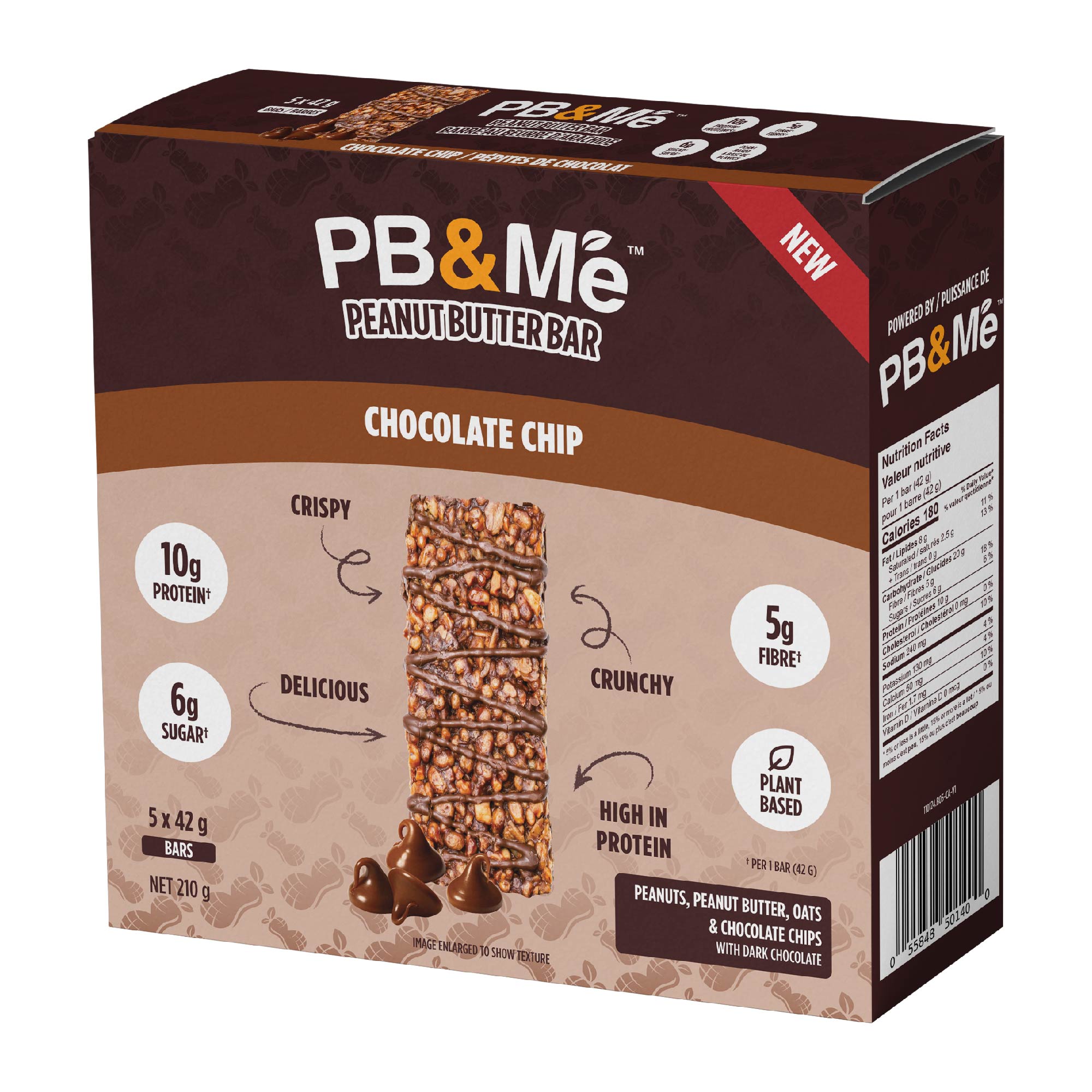 PB&Me Peanut Butter Bars - Chocolate Chip