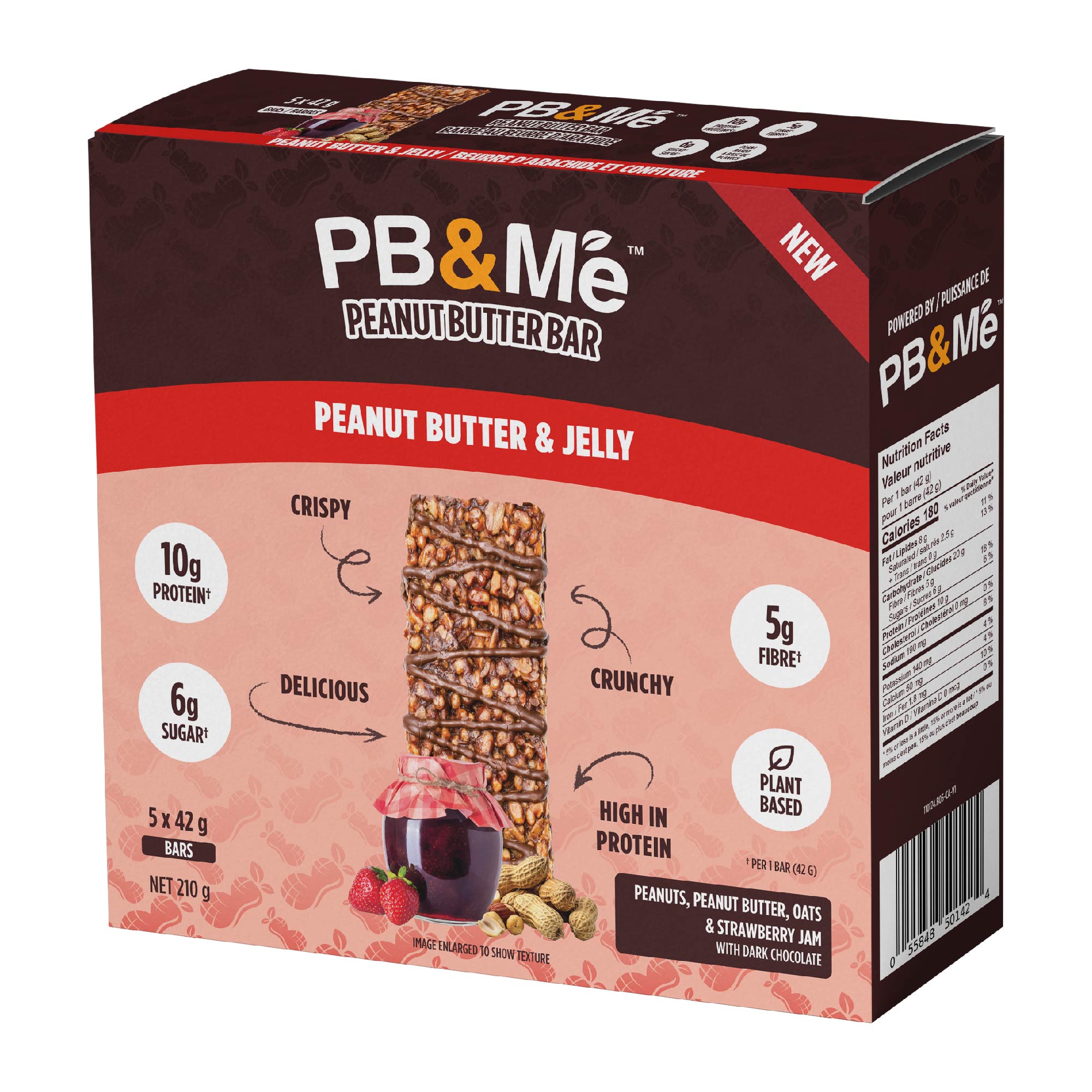 PB&Me Peanut Butter Bars - Peanut Butter & Jelly