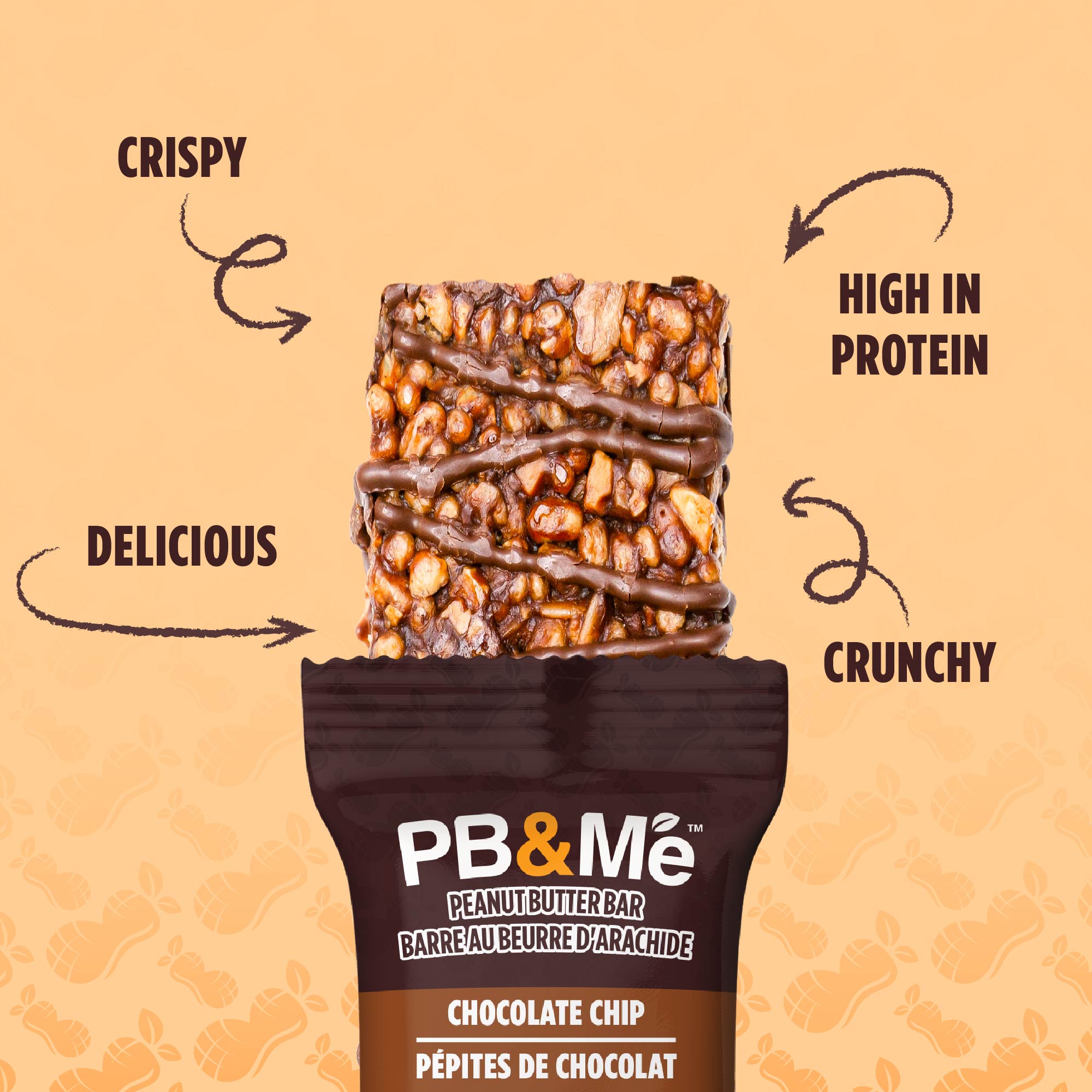 PB&Me Peanut Butter Bars - Chocolate Chip
