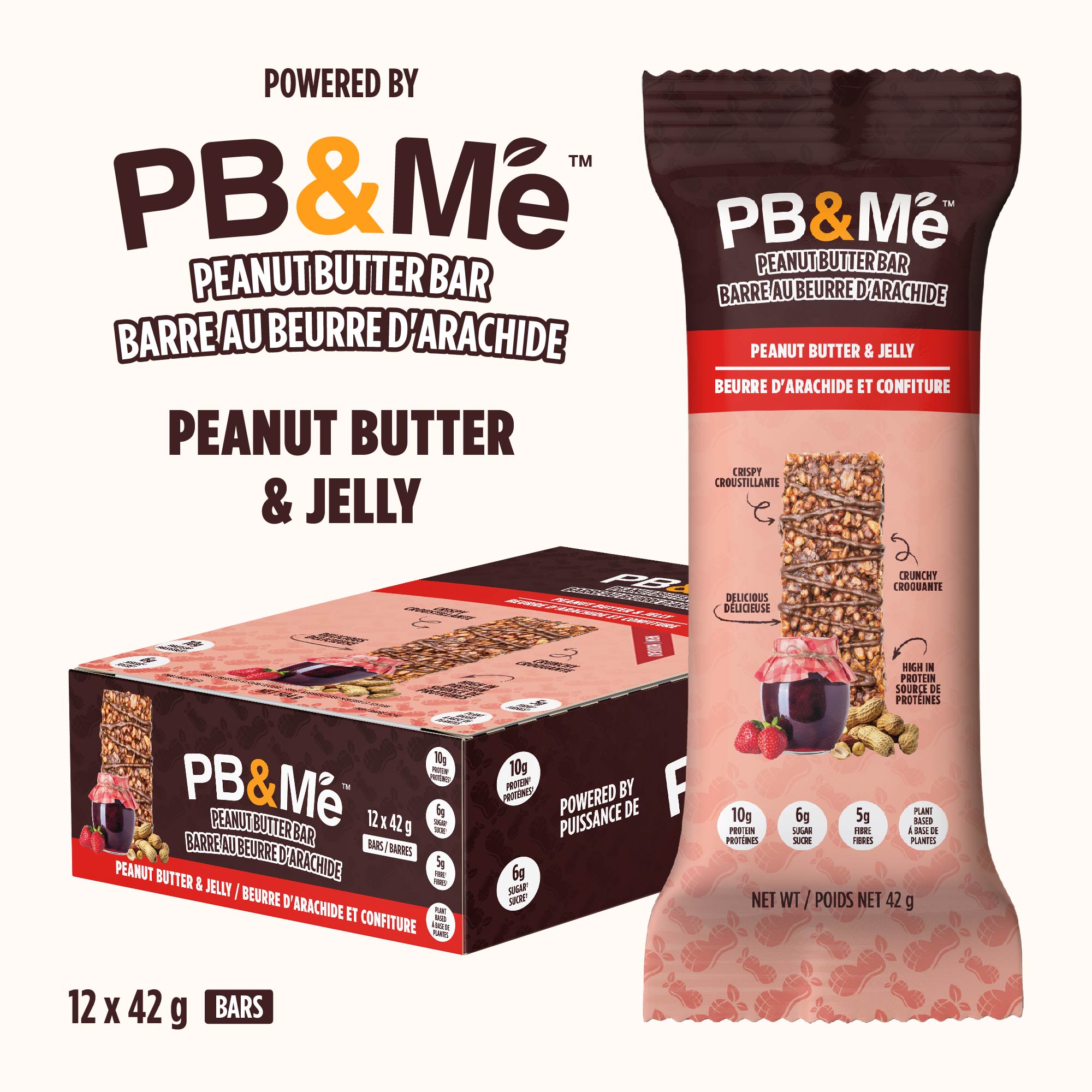 PB&Me Peanut Butter Bars - Peanut Butter & Jelly