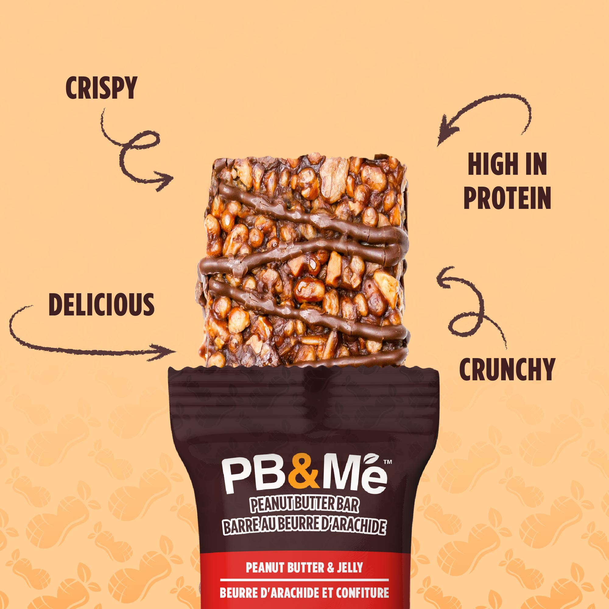 PB&Me Peanut Butter Bars - Peanut Butter & Jelly