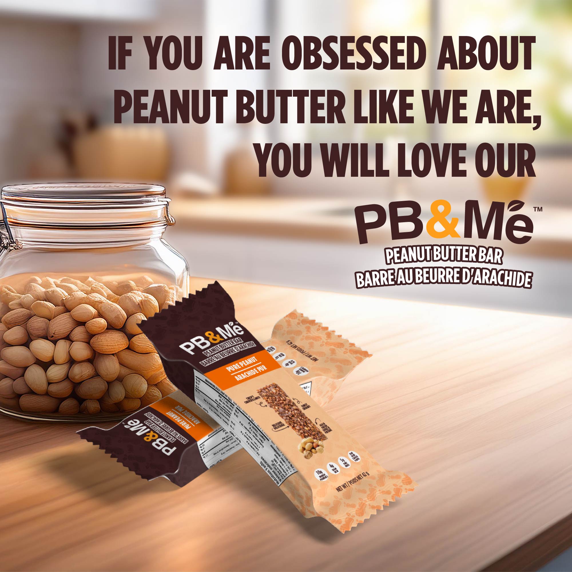 PB&Me Peanut Butter Bars - Pure Peanut