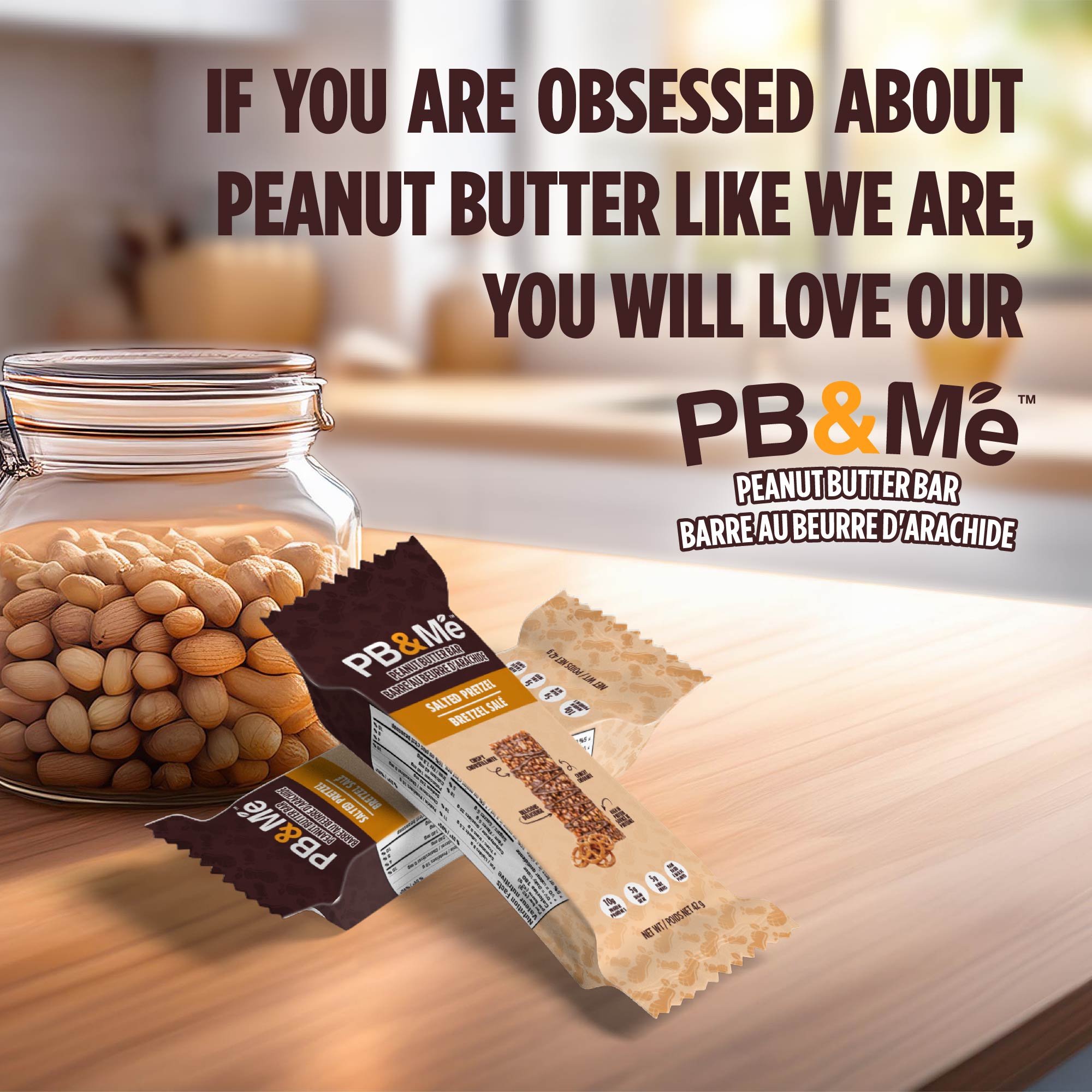 PB&Me Peanut Butter Bars - Salted Pretzel