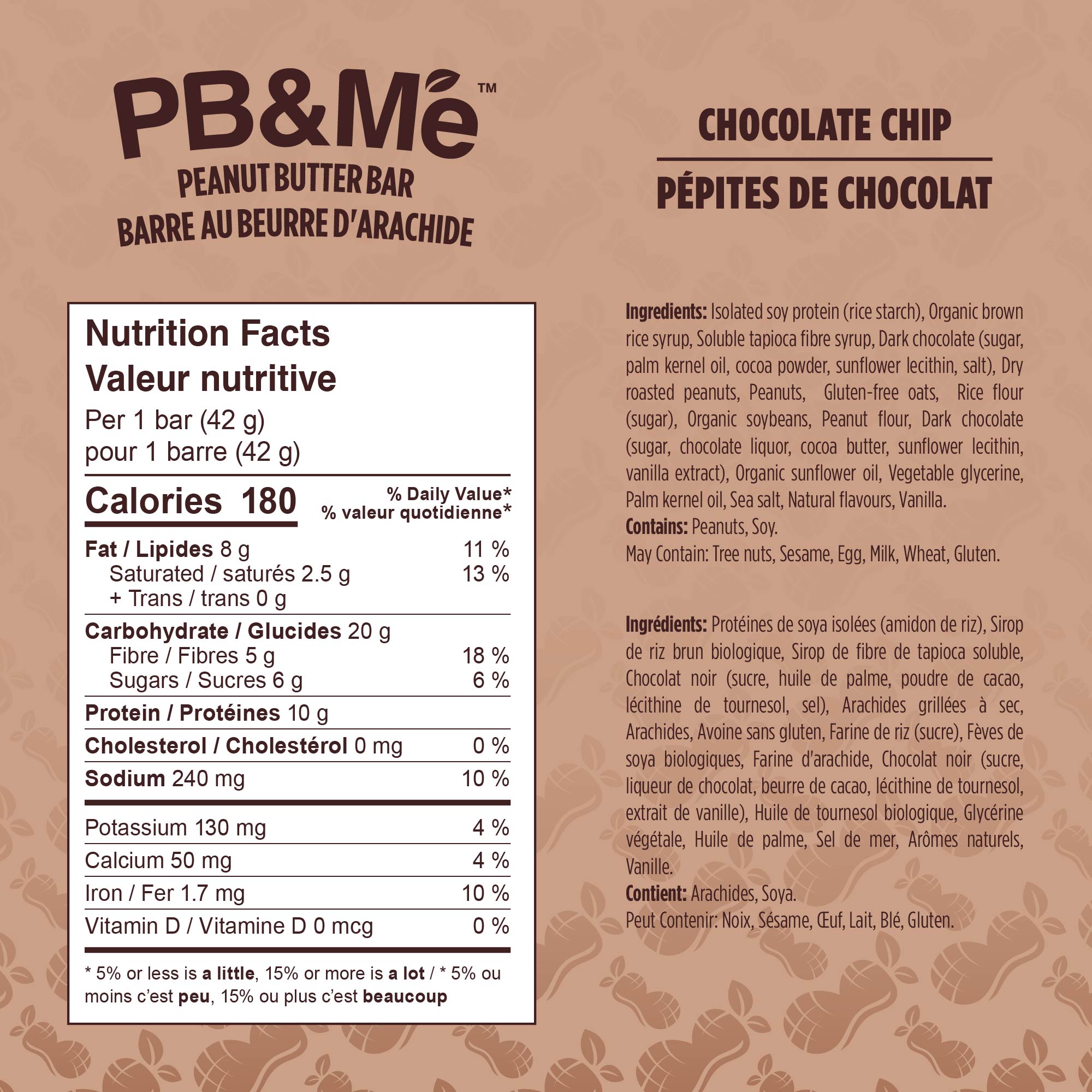 PB&Me Peanut Butter Bars - Chocolate Chip