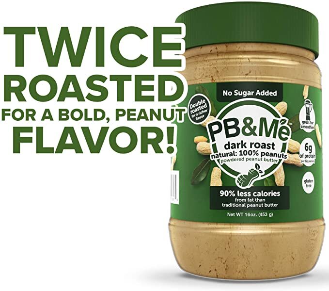 PB&Me - Powdered Peanut Butter - Dark Roast - No Sugar Added (1LB)