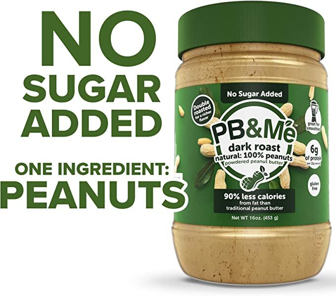 PB&Me - Powdered Peanut Butter - Dark Roast - No Sugar Added (1LB)
