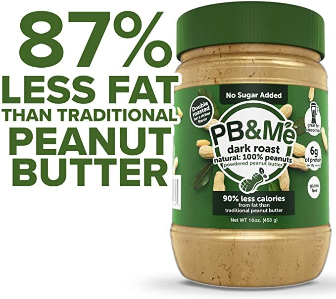 PB&Me - Powdered Peanut Butter - Dark Roast - No Sugar Added (1LB)