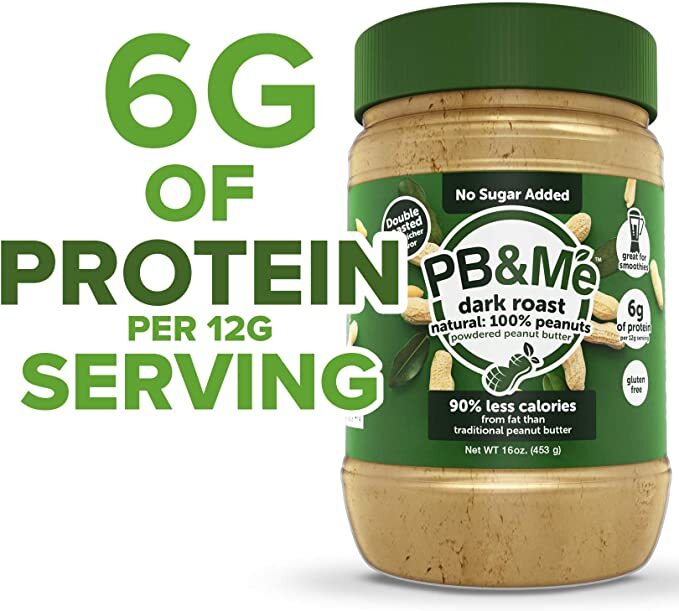 PB&Me - Powdered Peanut Butter - Dark Roast - No Sugar Added (1LB)