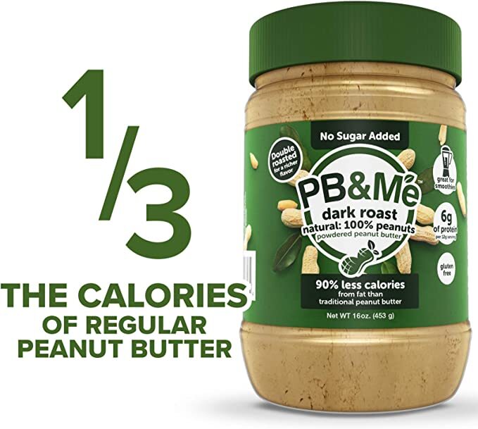 PB&Me - Powdered Peanut Butter - Dark Roast - No Sugar Added (1LB)