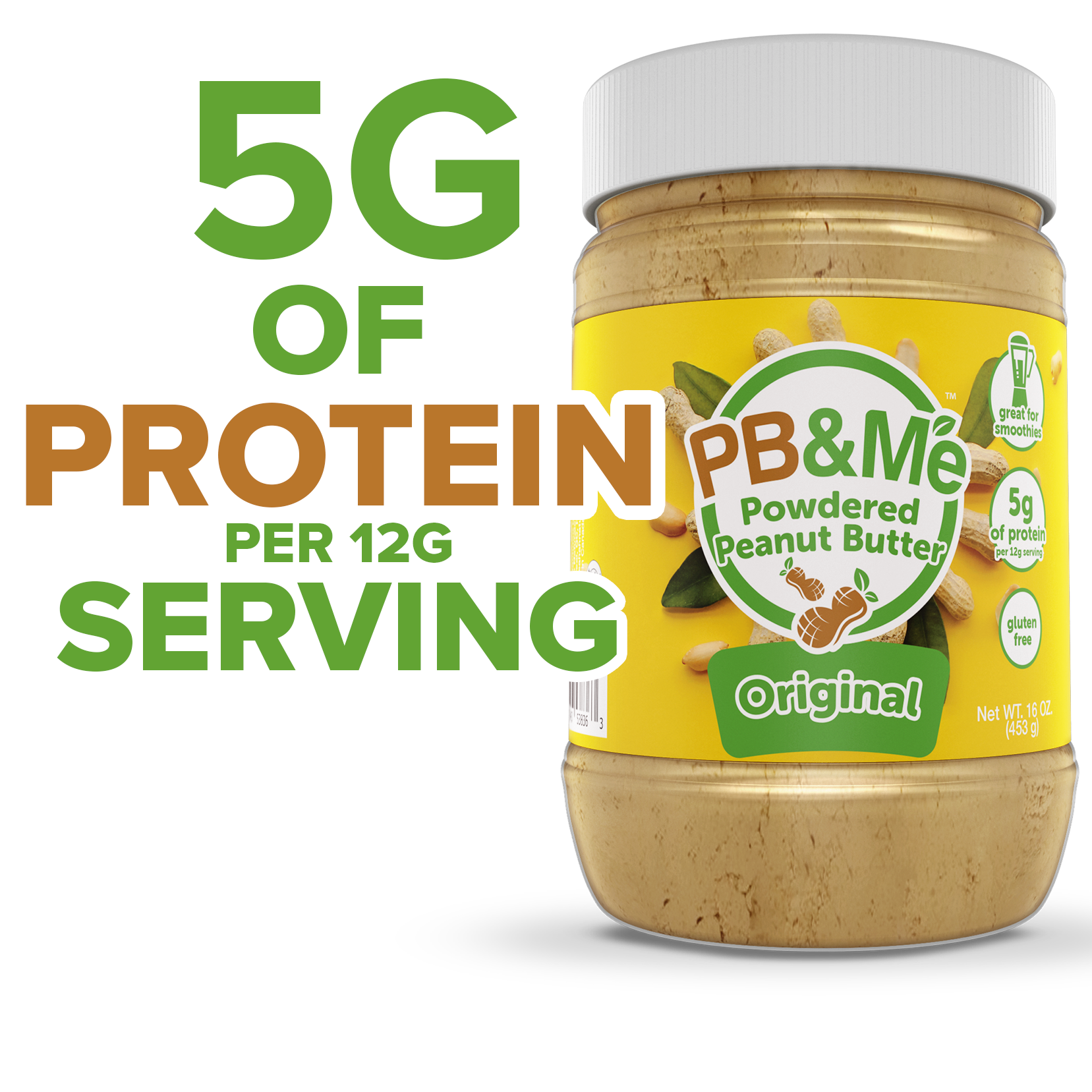 PB&Me - Powdered Peanut Butter - Original (1LB)