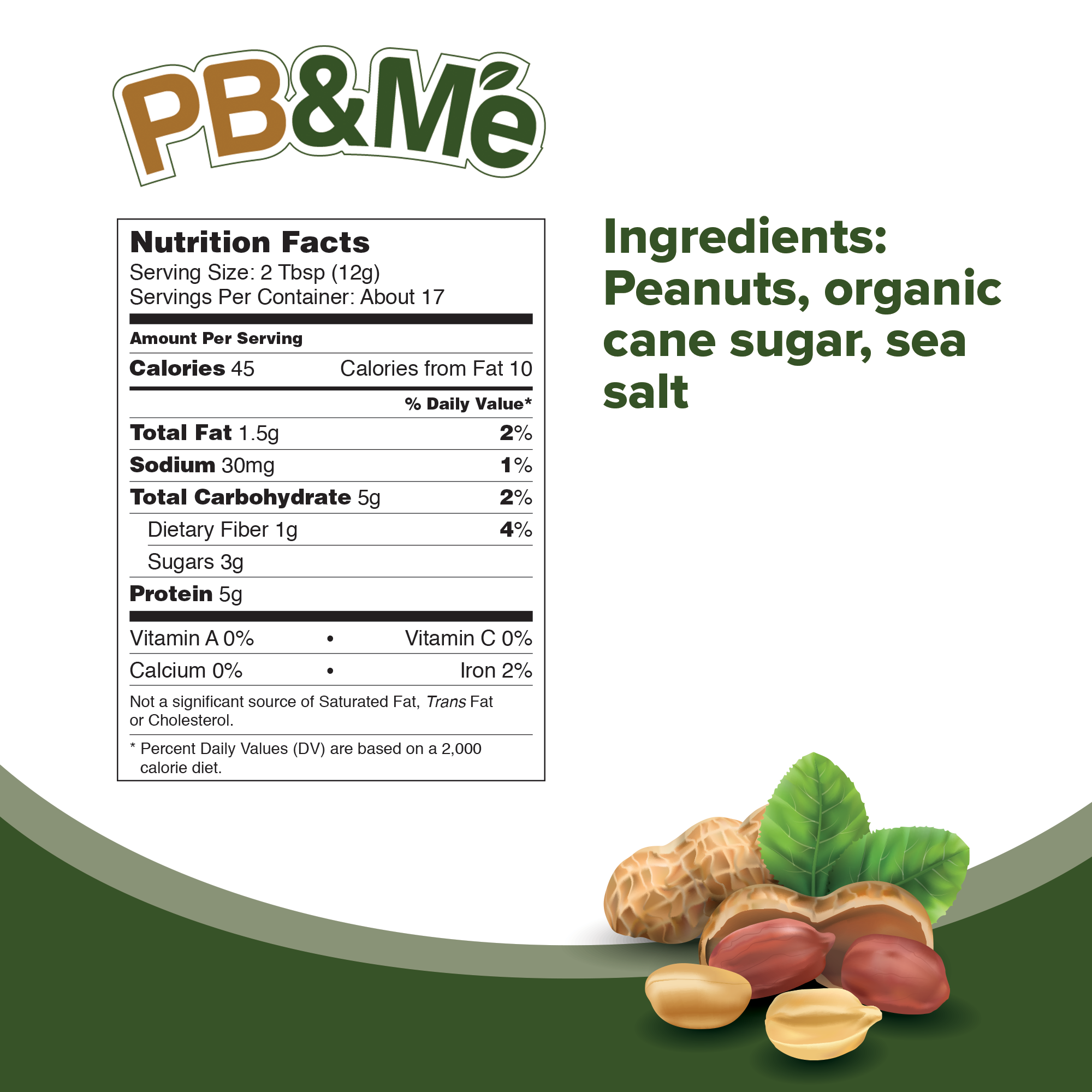 Organic Powdered Peanut Butter - Original (1LB)
