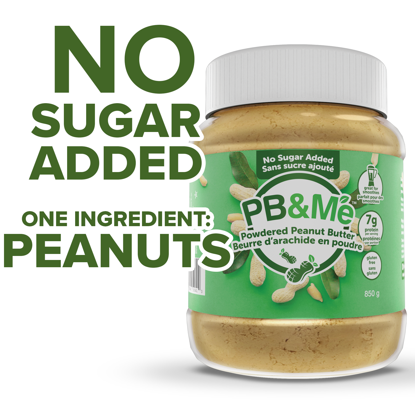 PB&Me - Powdered Peanut Butter - No Sugar Added (2LBs)