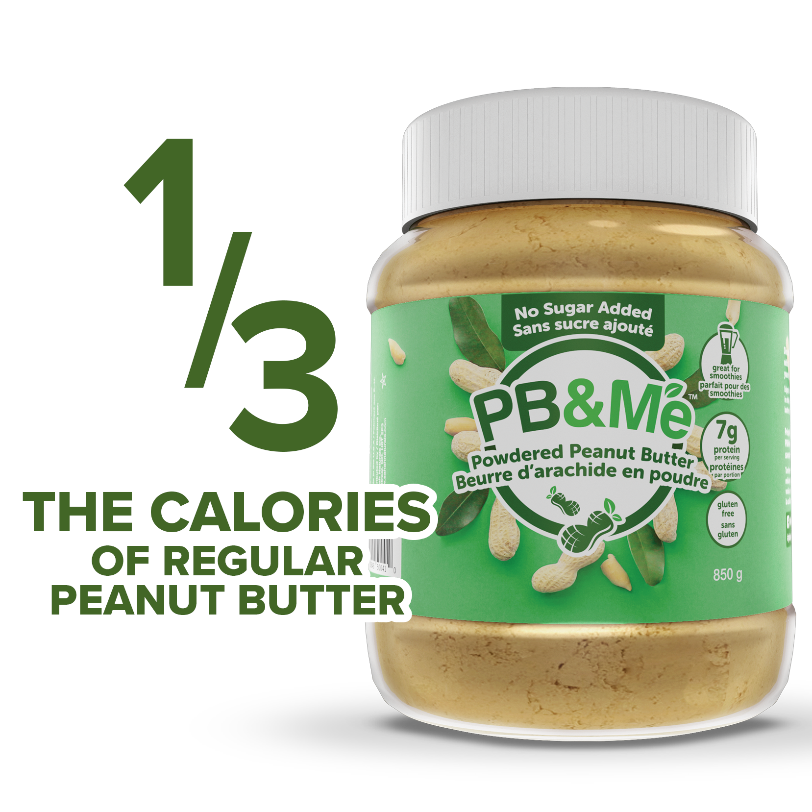 PB&Me - Powdered Peanut Butter - No Sugar Added (2LBs)